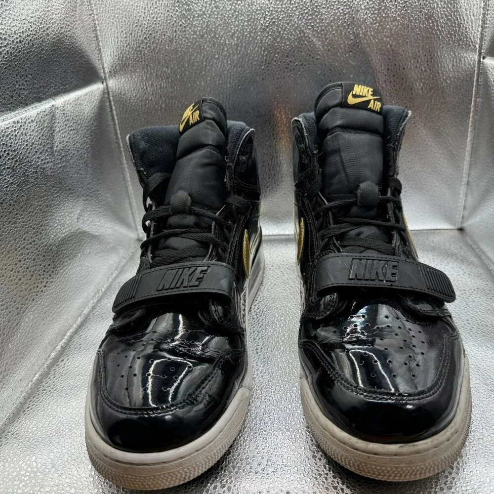 Size 13 Nike Air Jordan Legacy 312 Mid Black Gold Mens Athletic Shoes AV3922-007